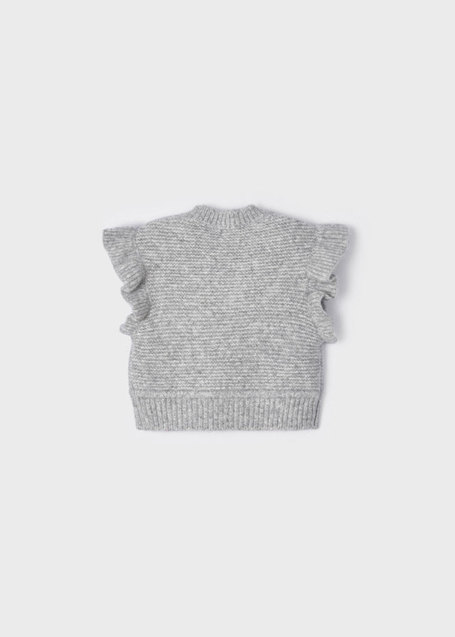 Mayoral Mini Cable Knitted Vest _Grey 4313-19
