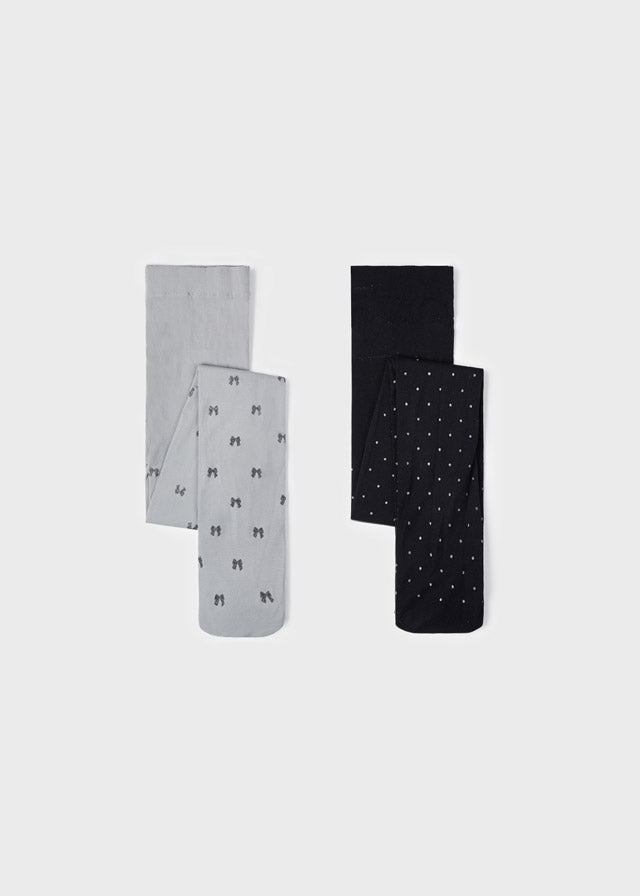 Mayoral 2pc Tights Set _Grey/Black 10310 - 19 - NorthGirls
