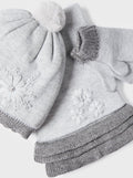 Mayoral Baby Hat, Mittens & Scarf Set _Grey 10280 - 062 - NorthGirls