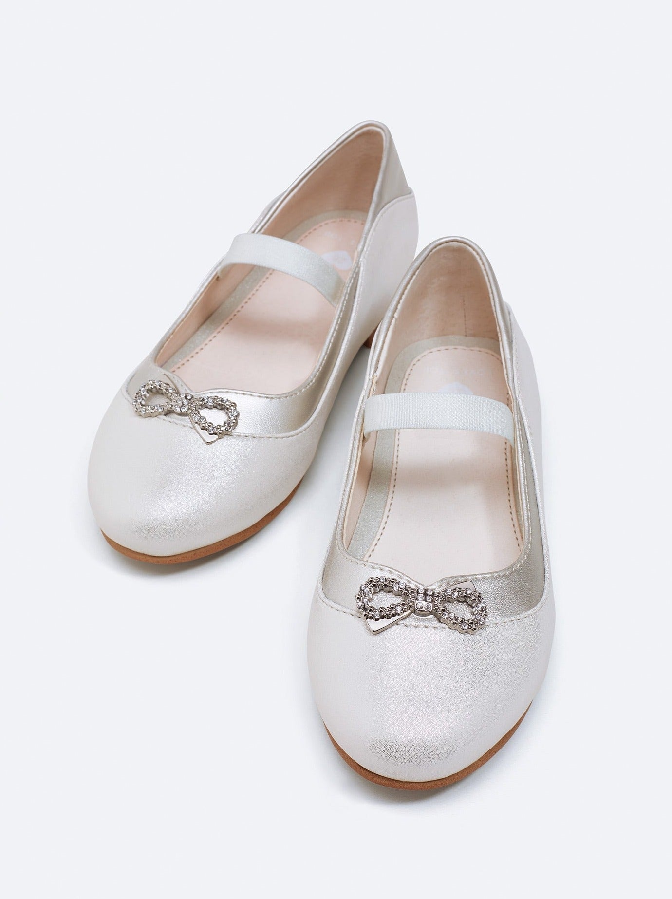 Mayoral Formal Flats w/Bow Silver_43431 - 070 - NorthGirls