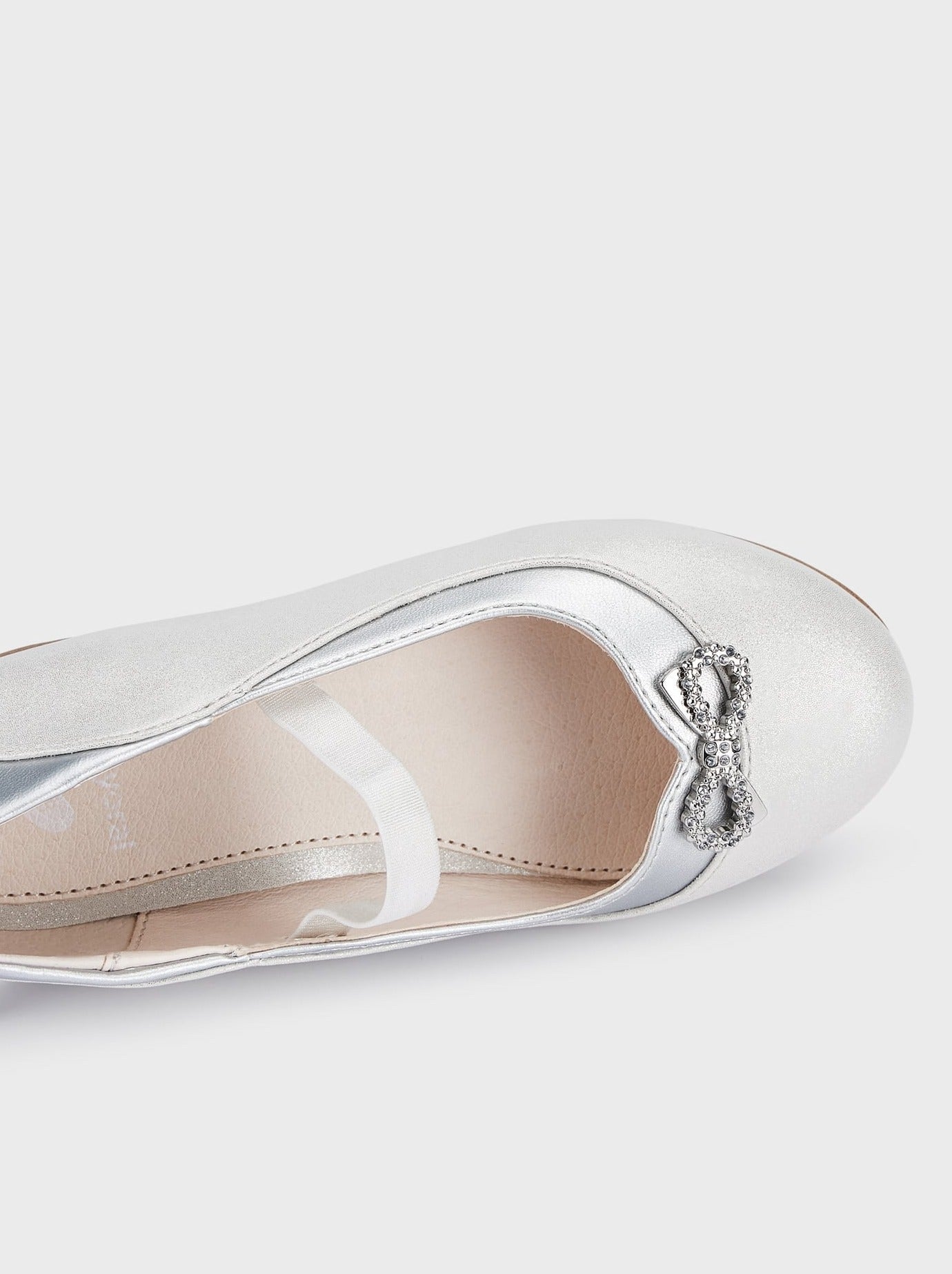 Mayoral Formal Flats w/Bow Silver_43431 - 070 - NorthGirls