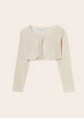 Mayoral Junior Basic Knit Bolero Cardigan _Cream 332 - 94 - NorthGirls