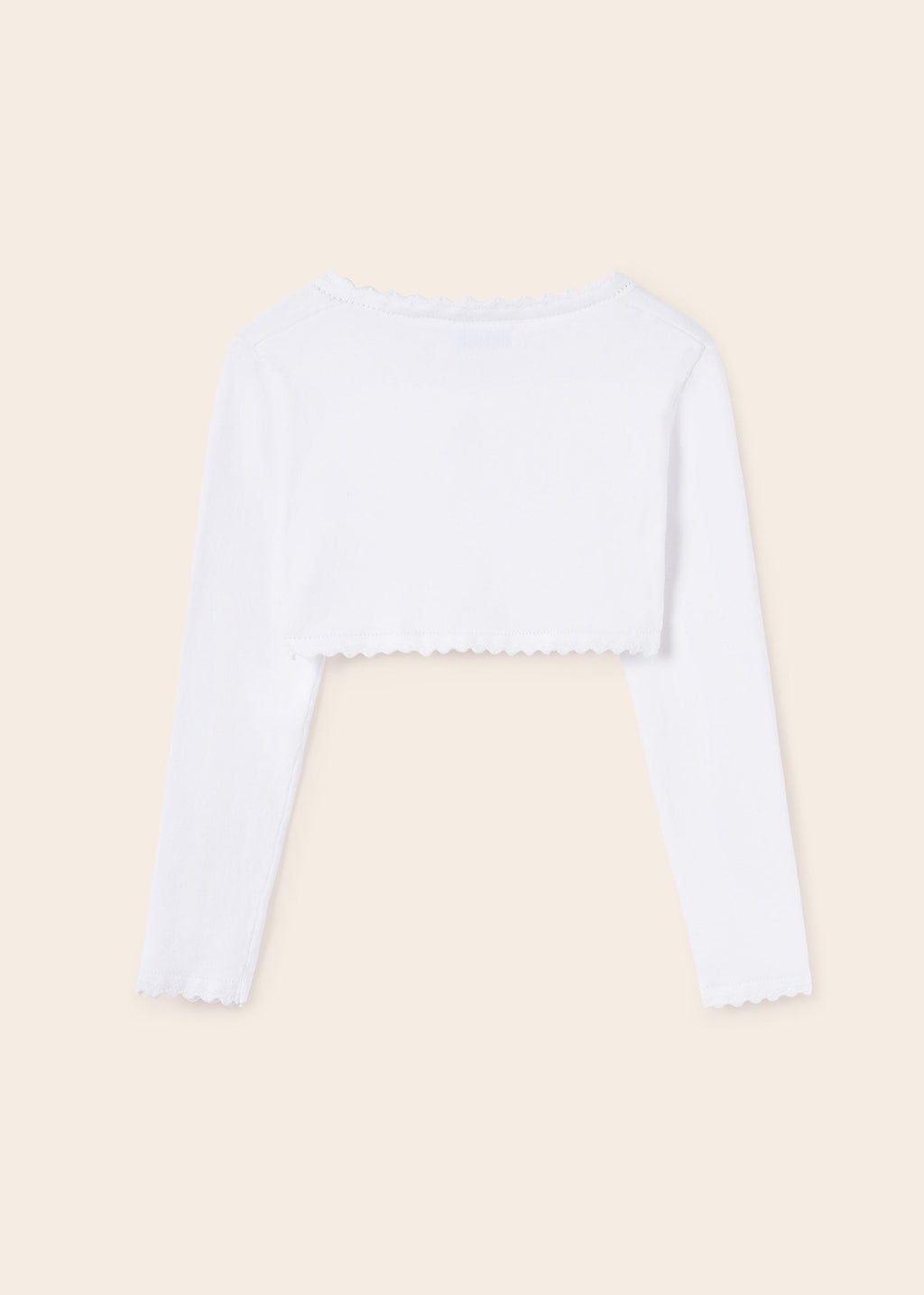 Mayoral Junior Basic Knit Bolero Cardigan _White 332 - 95 - NorthGirls