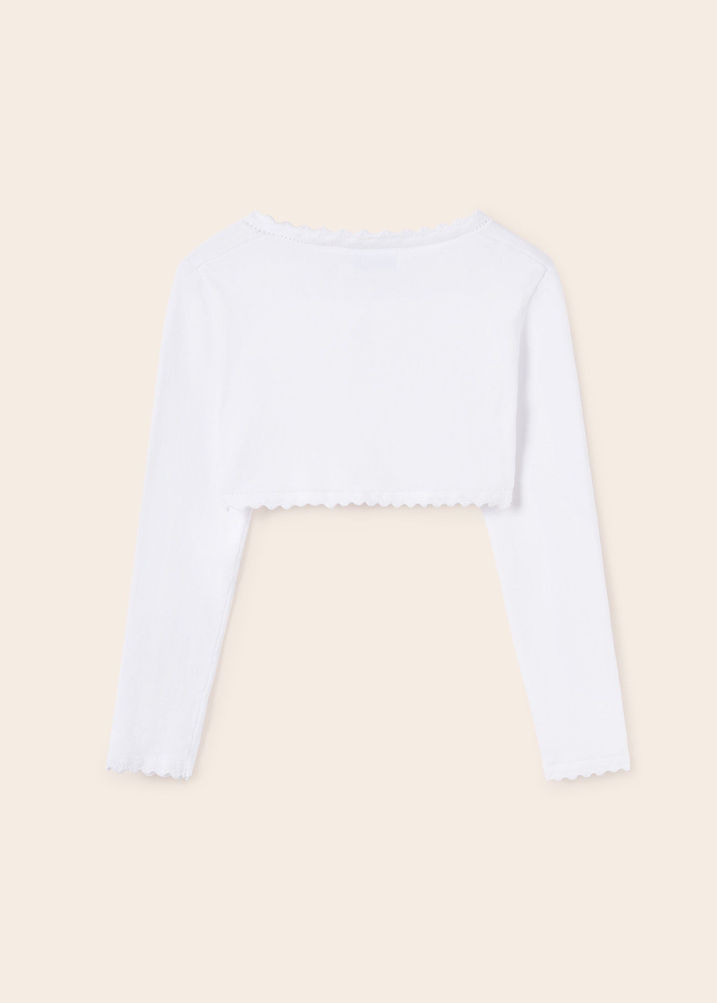 Mayoral Junior Basic Knit Bolero Cardigan _White 332 - 95 - NorthGirls