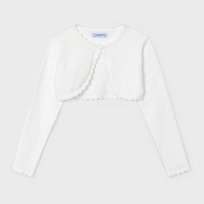 Mayoral Mini Basic Knit Bolero Cardigan _Off White 320 - 73 - NorthGirls