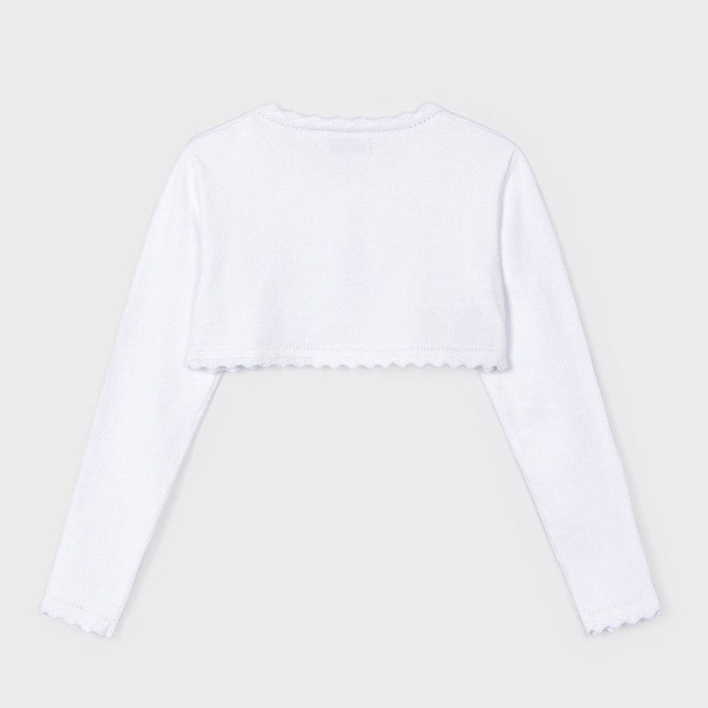 Mayoral Mini Basic Knit Bolero Cardigan _White 320 - 75 - NorthGirls