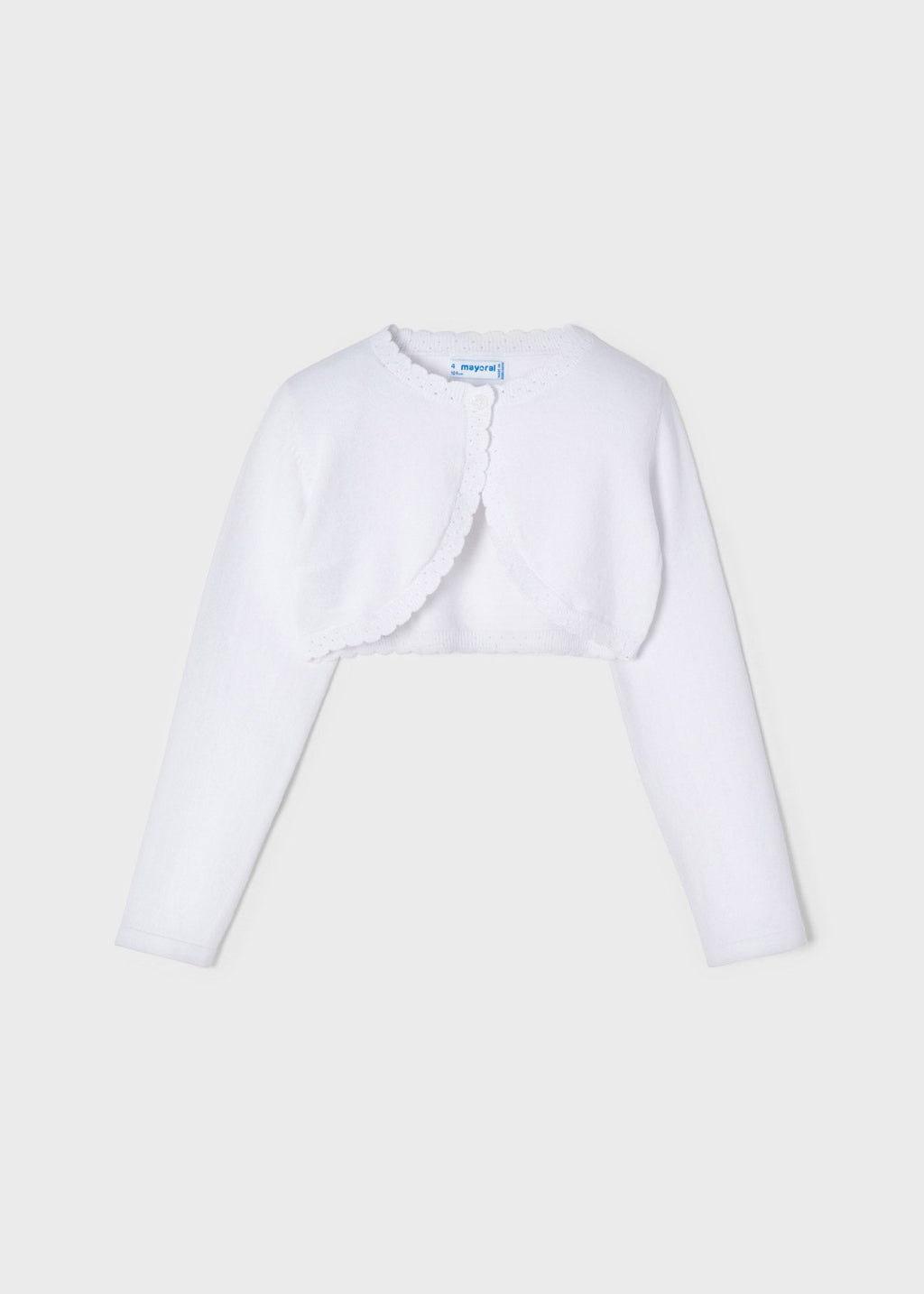 Mayoral Mini Basic Knit Bolero Cardigan_ White 320 - 80 - NorthGirls