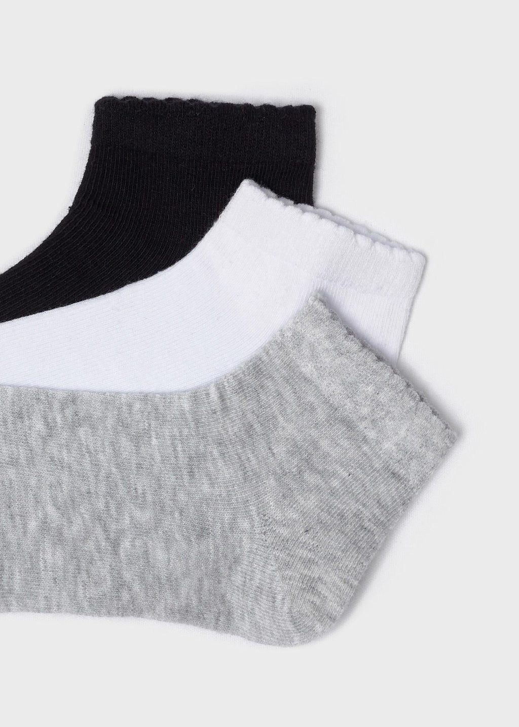 Mayoral Mini/Junior Ankle Sock Set 3pc_ Black 10233 - 11 - NorthGirls