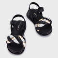 Mayoral Strapped Leather Sandals w/Braided Band Black_45453 - 035 - NorthGirls