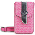 Michael Kors Leather Shoulder Bag w/Logo Print _Pink R10157 - 49M - NorthGirls