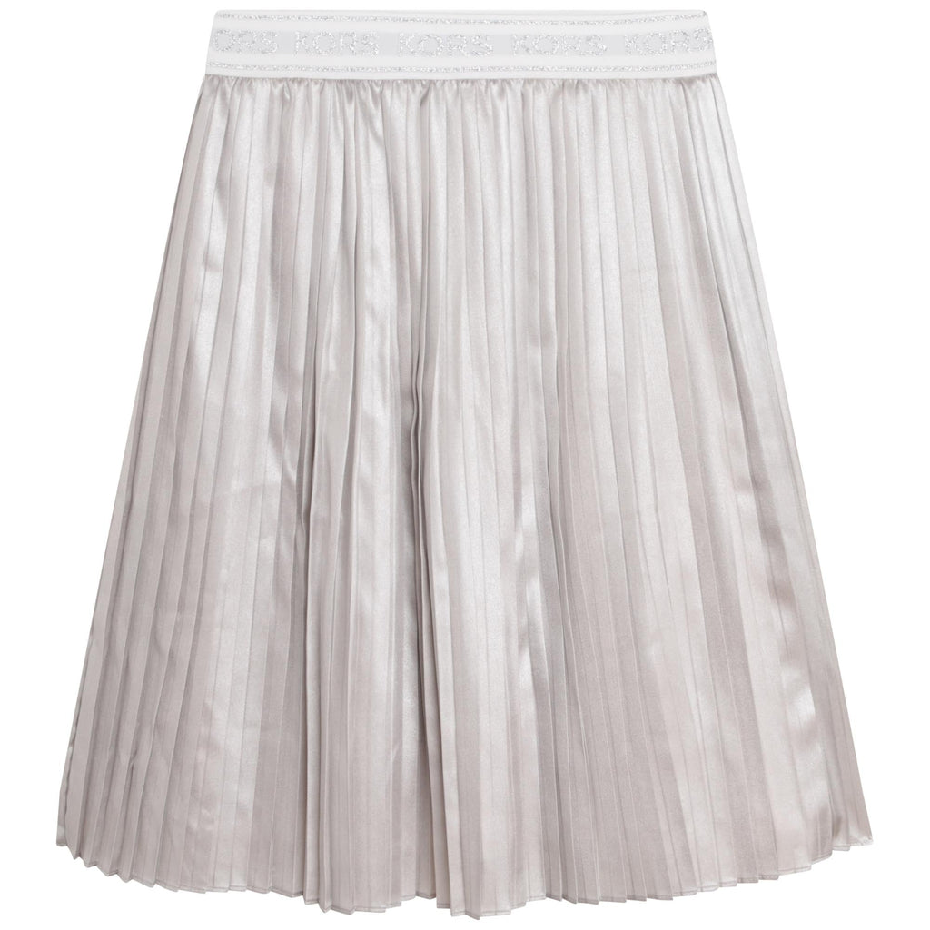 Michael Kors Midi Metallic Pleated Skirt _Silver R13120 - 16 - NorthGirls
