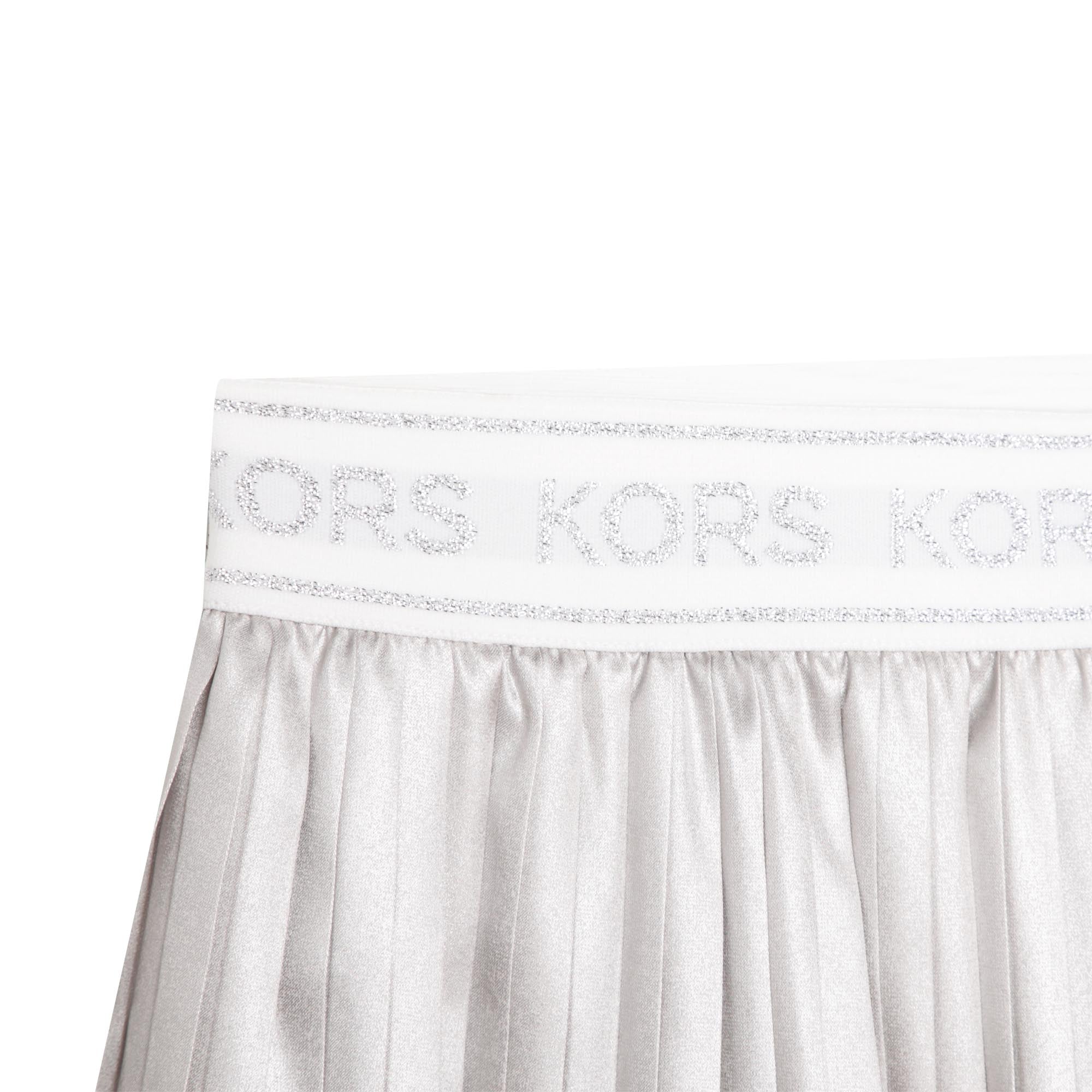 Michael Kors Midi Metallic Pleated Skirt _Silver R13120 - 16 - NorthGirls