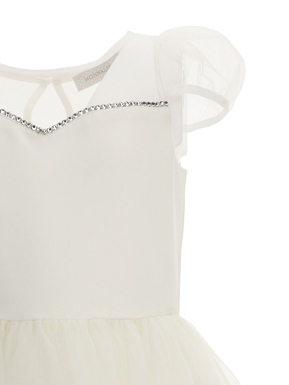 Monnalisa Sweetheart Crepe & Tulle Dress - NorthGirls