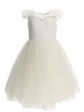 Monnalisa Sweetheart Crepe & Tulle Dress - NorthGirls