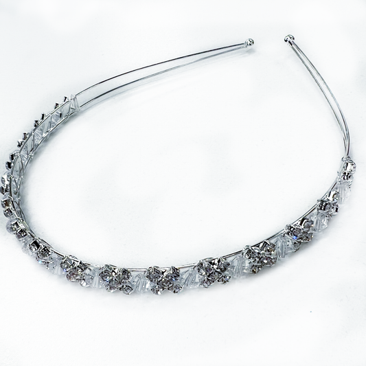 Petit Adele Thin Jeweled Headband _Silver MO1658-1SZ-AS/IS