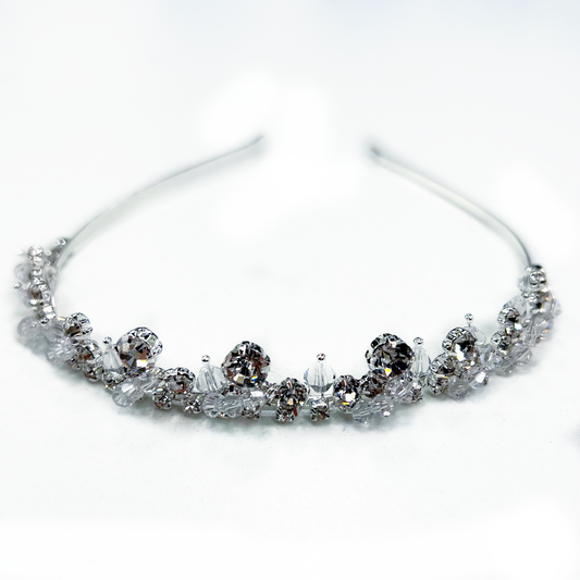 Petit Adele Thin Jeweled Tiara _Silver MOHR64159