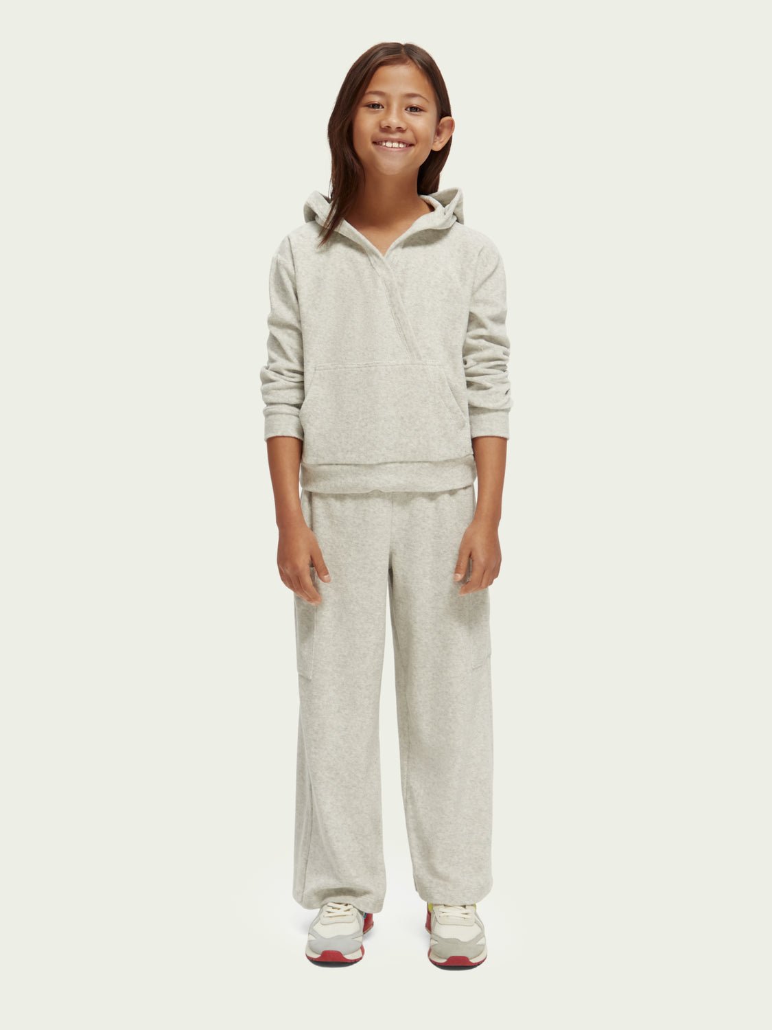 Scotch & Soda Hoodie w/Overlapping Front _Grey 170746 - 0606 - NorthGirls