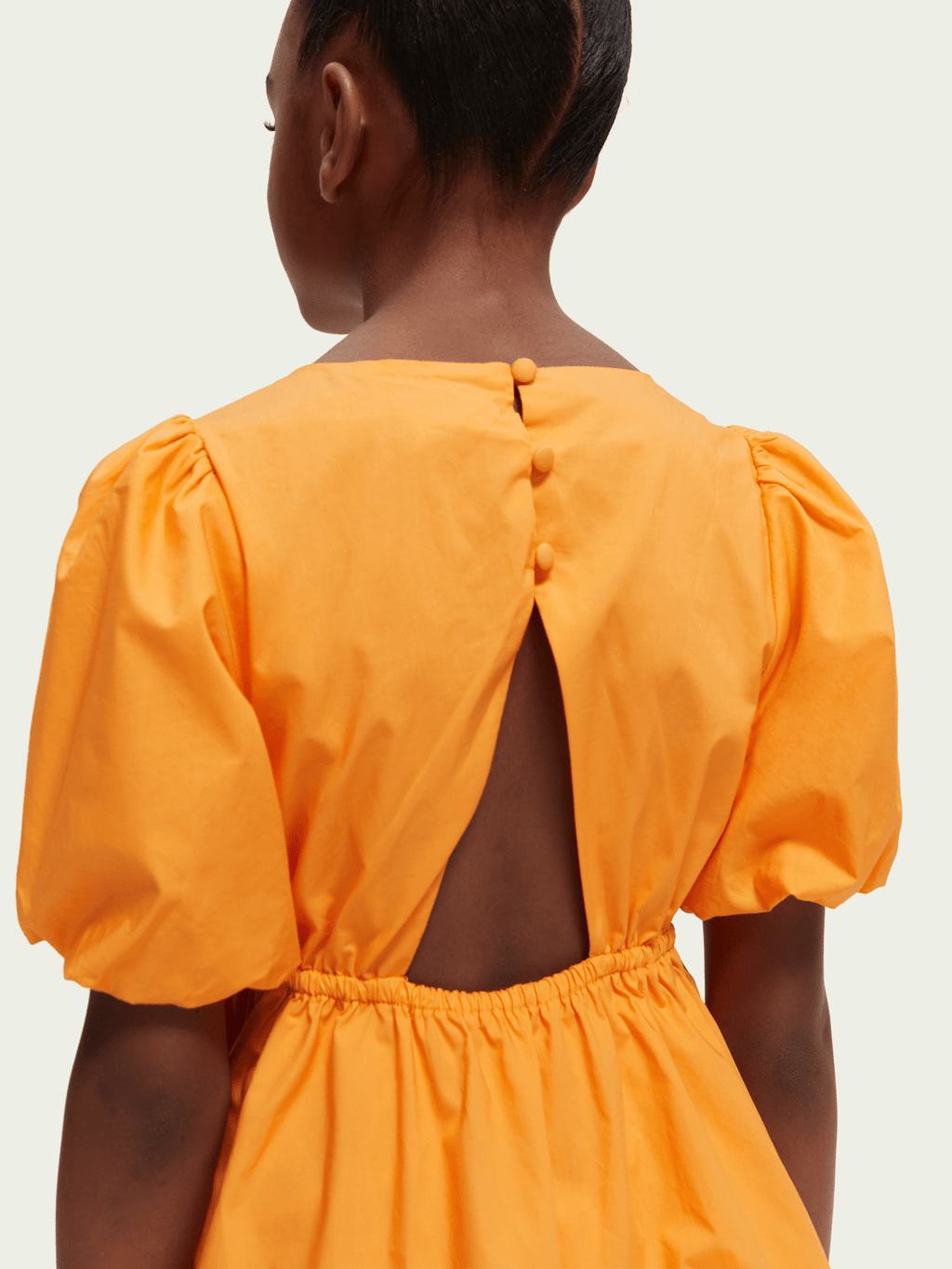 Scotch & Soda Puff S/S Midi Dress w/Back Cutout _Orange 170640 - 0232 - NorthGirls