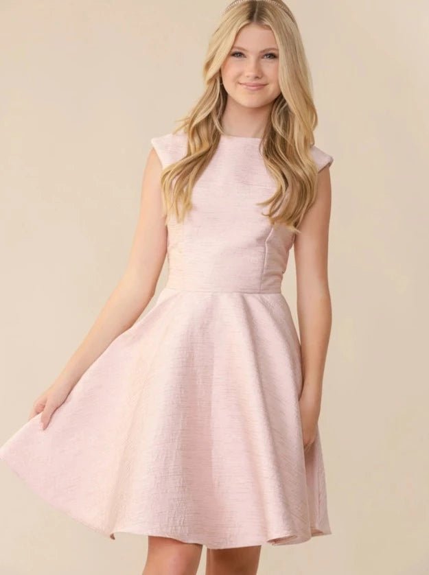 UDT ARIELLE Jacquard Fit & Flare Cap Sleeve Dress _T3886K - NorthGirls