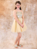 UDT Sequin & Tulle Party Dress w/Straps - NorthGirls