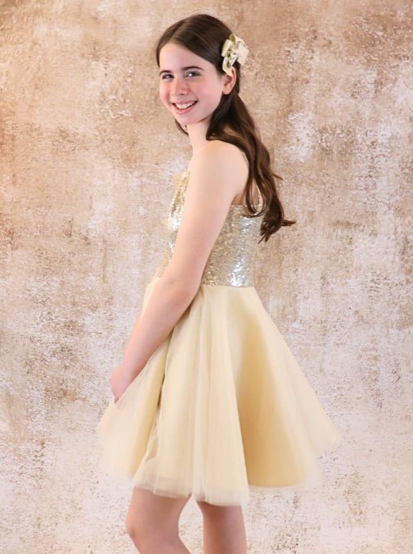 UDT Sequin & Tulle Party Dress w/Straps - NorthGirls